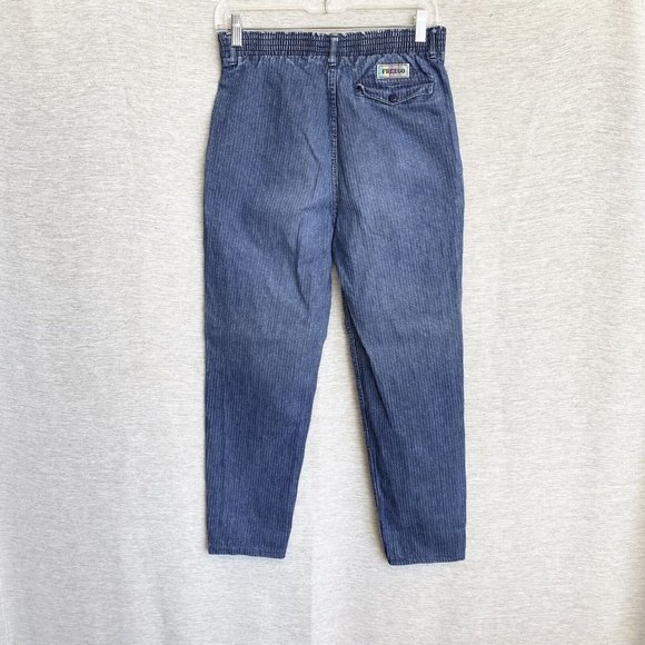 Vintage FREEGO High Waist Taper Leg Herringbone Mom Jeans Sze M Waist 27"  Short - Picture 1 of 13
